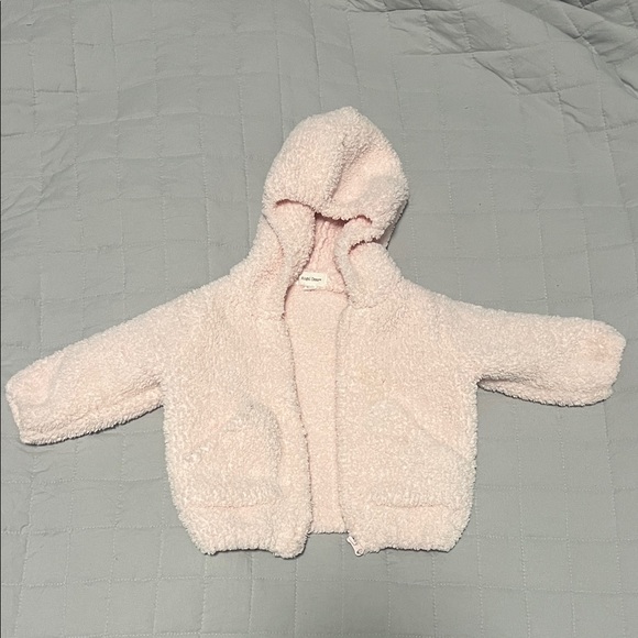 Angel Dear Other - Angel dear Cozy Plush Hooded Baby Jacket - Light Pink (0-6 months)